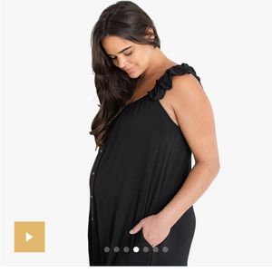 Kindred Bravely Delivery/Nursing Gown Black XL